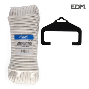 MADEJA 20 MT. GOMA ELASTICA ALTA TENACIDAD BLANCA. CALIBRE 8 MM EDM