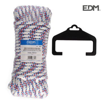 MADEJA 20 MT. DRIZA POLIESTER ALTA TENACIDAD TRICOLOR. CALIBRE 8 MM EDM