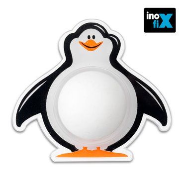 TOPE DE PARED ADHESIVO PINGÜINO BLANCO. INOFIX  .SUAVIDAD EN EL IMPACTO. MEDIDAS:61X55X18MM