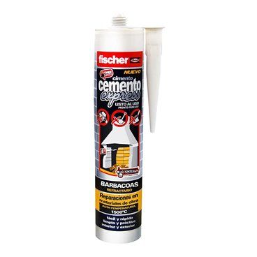 CEMENTO EXPRESS GRIS BARBACOAS - 300 ML 514853 FISCHER. RELLENO DE REPARACIÓN DE JUNTAS LISTO AL USO, LIBRE DE OLORES Y DE FÁCIL