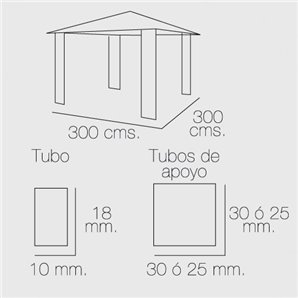 Pergola Papillon 3x3 Metros Plegable Aluminio 2