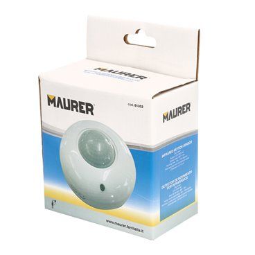 Detector de movimento infravermelho com sensor crepuscular 360°. Ajustável