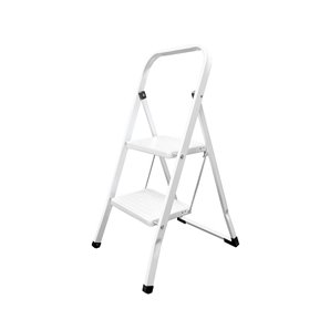 Escalera Domestica Aluminio 2 Peldaños, Escalerilla Blanca