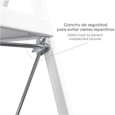 Escalera Domestica Aluminio 2 Peldaños, Escalerilla Blanca