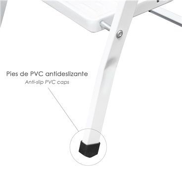 Escalera Domestica Aluminio 2 Peldaños, Escalerilla Blanca