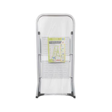 Escalera Domestica Aluminio 2 Peldaños, Escalerilla Blanca