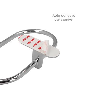 Anel de toalha Maurer autoadesivo cor de aço inoxidável
