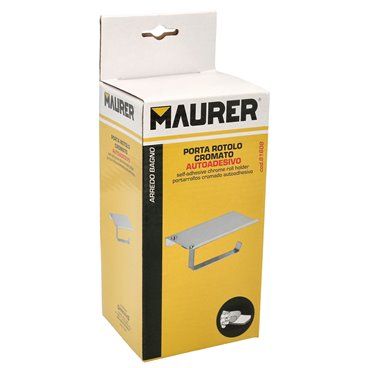 Portarrollos Baño Con Estante Para Moviles Autoadhesivo, Color Inox Con Efecto Espejo, Autoadhesivo Resistente o Con Tornillos