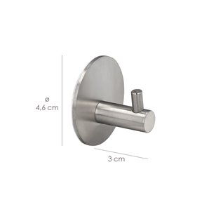 Gancho Colgador Baño Individual Toallas / Albornoz Color Inox Autoadhesivo Resistente, Sin Tornillos 2