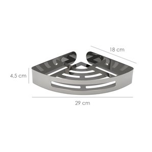 Cestillo Rincon Baño Autoadhesivo, Color Inox Con Efecto Espejo, Autoadhesivo Resistente o Con Tornillos 2
