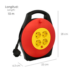 Extensible Domestico Wolfpack 10 Metros.Seccion 3 x 1.5 mm2.  Alargadera Cable, Extensor Cable, Enrollacable 2