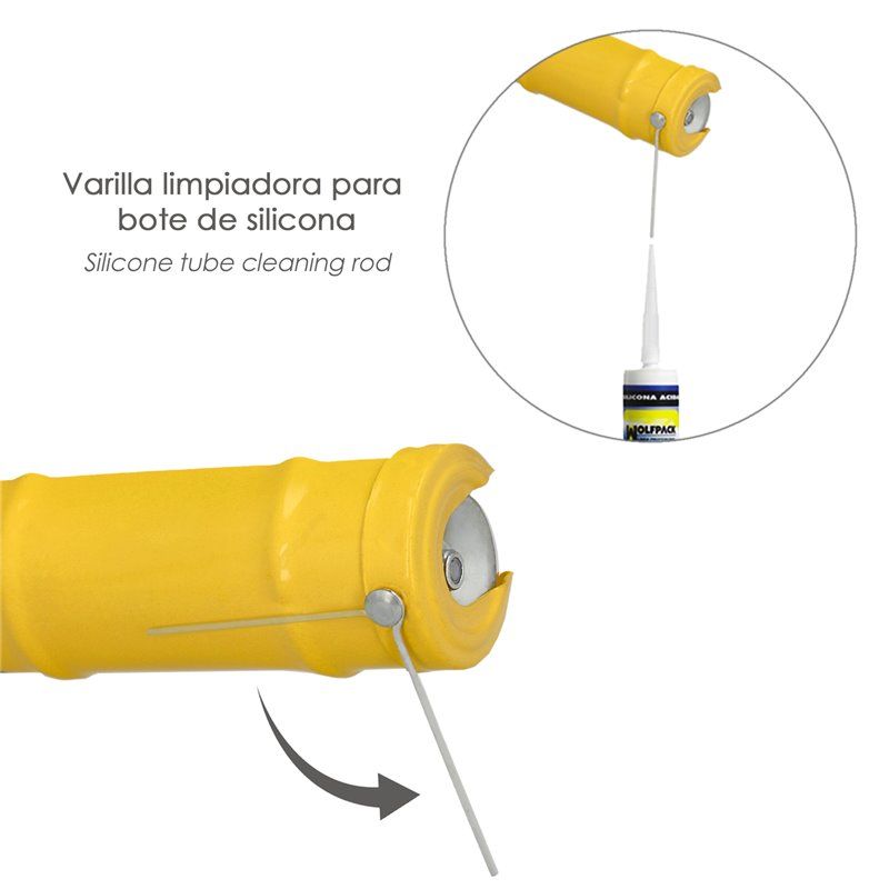 Arma de silicone amarela