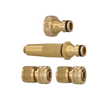 Set Riego 4 piezas Para Mangueras 1/2" Fabricado en laton.