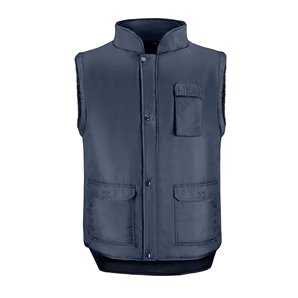 Chaleco Multibolsillos Azul Xl, Chaleco Poliester Con 3 Bolsillos Esteriores y Uno Interior, Chaleco Trabajo, Chaleco Laboral