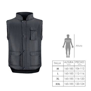 Colete Preto Multibolsos XXL