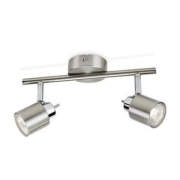 REGLETA 2 ELEMENTOS GU10 MOD. MERANTI PHILIPS BOMBILLAS NO INCLUIDAS, 15,5X10X28CM, IP20