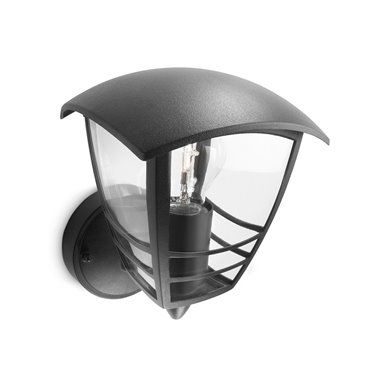 Candeeiro de parede exterior PHILIPS 1x60W Preto Mod.