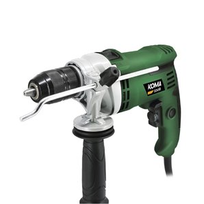 TALADRO PERCUTOR 750W KOMA TOOLS. CON CONTROL DE POTENCIA, PORTABROCAS AUTOMATICO DE Ø 13mm, MANGO ERGONOMICO DE TACTO SUAVE, MA
