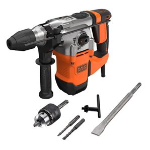  MARTILLO SDS-PLUS 1.250W  BLACK+DECKER. 3 MODOS 3,7J, VELOCIDAD 0-900 RPM, 0-3900 IPM, CAP.MÁXIMA (HORMIGÓN) 32MM, SISTEMA ANTI 2