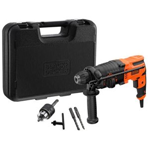  MARTILLO SDS-PLUS 650W  BLACK+DECKER. 3 MODOS 1,4J, VELOCIDAD 0-1.600 RPM,5.600 IPM, CAP.MÁXIMA (HORMIGÓN) 16MM. INCLUYE ADAPTA 2