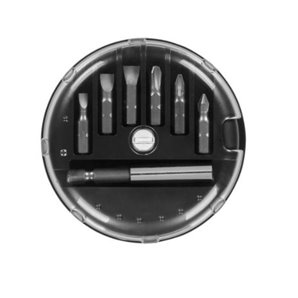 CONJUNTO 7 PIEZAS PARA ATORNILLAR BLACK+DECKER. CON ADAPTADOR MAGNÉTICO. 3 PUNTAS PHILLIPS PH DE 1- 2 - 3 MM Y 3 PUNTAS PLANAS S