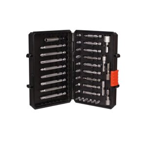  KIT DE 38 PIEZAS PARA ATORNILLAR BLACK+DECKER. JUEGO DE 38 PIEZAS PARA ATORNILLAR: 16 PUNTAS PARA ATORNILLAR DE 25MM, 9 PUNTAS 