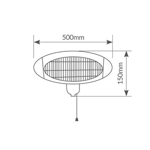 aquecedor exterior de quartzo 2200W 2