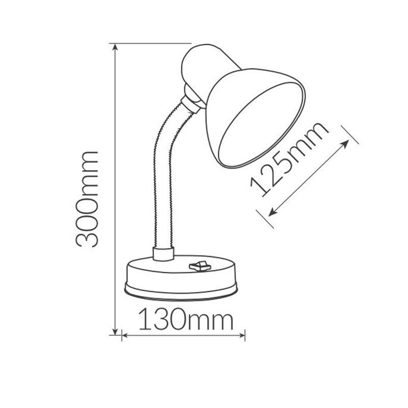 Flexo sobremesa Bell E27 Gris