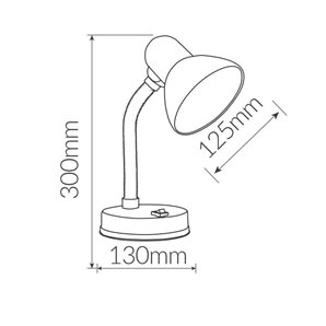 Flexo sobremesa Bell E27 Negro 2