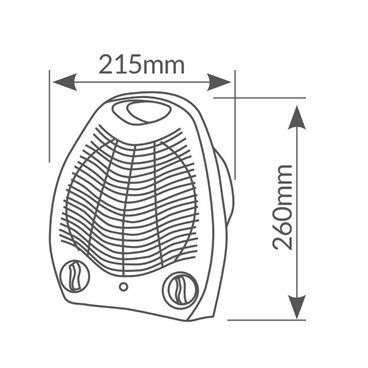 Calefactor vertical Max. 2000W