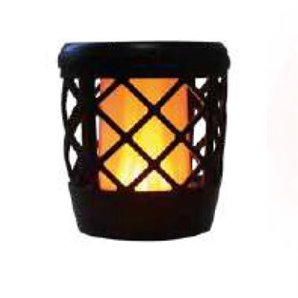 SGC 201210000 | Estaca com efeito de fogo solar recarregável/USB IP65 2