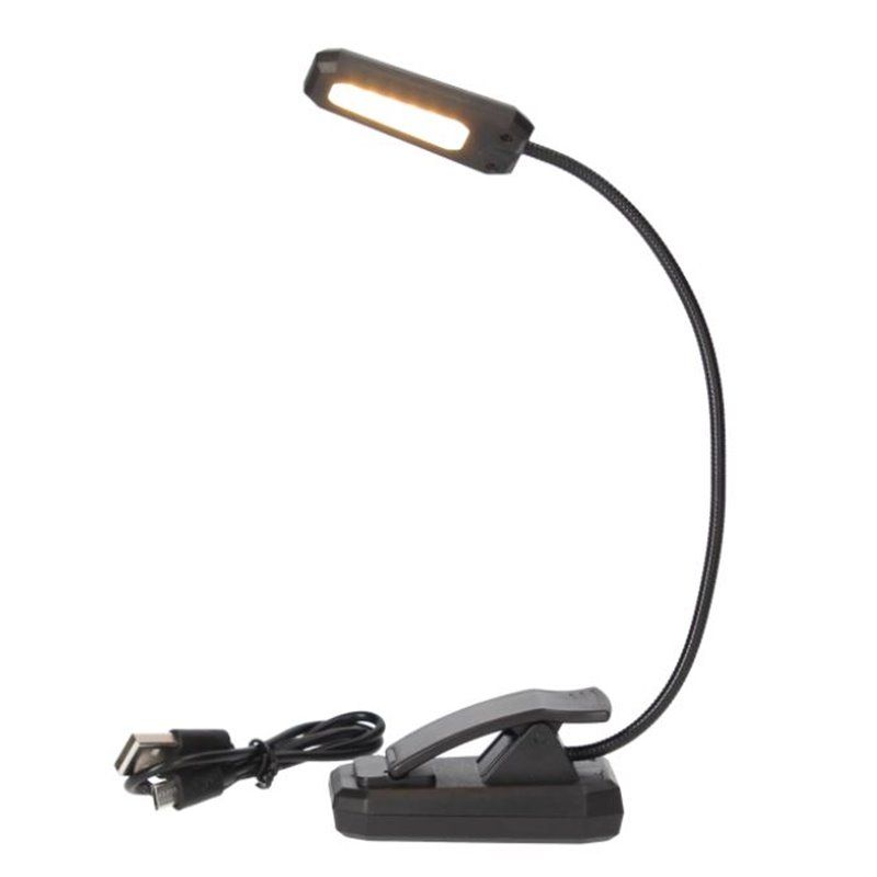 Linterna lectura LED ajustable y pinza sujeción