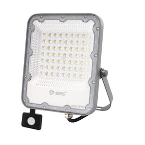 Proyector aluminio con sensor 50W 6500K IP65 Gris