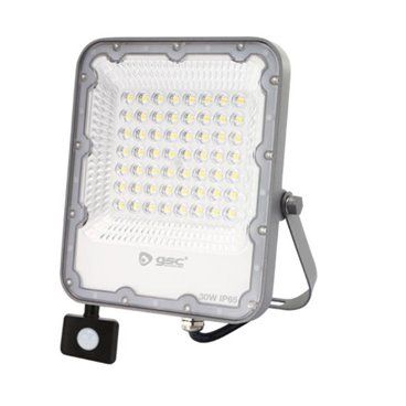 Proyector aluminio con sensor 30W 6500K IP65 Gris