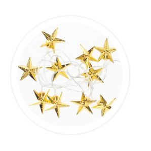 SGC 204600007 | Estrelas douradas LED 2700-3000K 1,95M