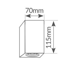 Foco techo cuadrado Sehay Blanco mate 2