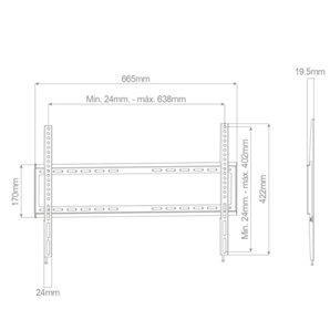 Soporte de TV fijo 37 - 70"" 2