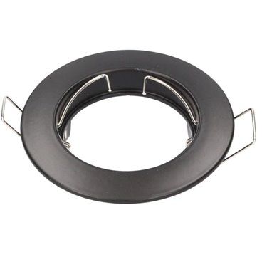 Aro fijo Fana redondo empotrable Ø77mm Negro mate