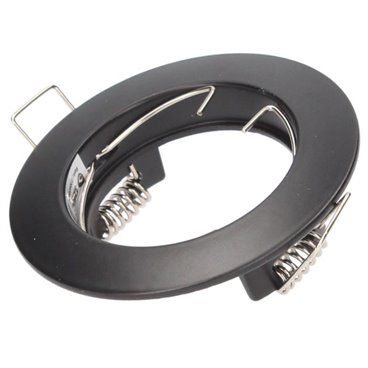 Aro fijo Fana redondo empotrable Ø77mm Negro mate
