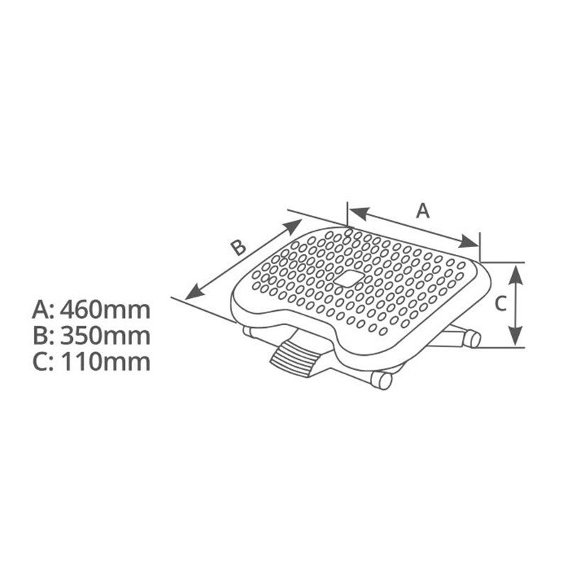 Reposapiés de oficina ergonómico ajustable en ángulo y altura