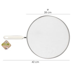 Tapa Anti Salpicaduras Ø 28 cm. Malla Acero Inoxidable. Con mango, Pantalla Antisalpicaduras,Tapa Sarten,Tapa ollas,Tapa aceite 2