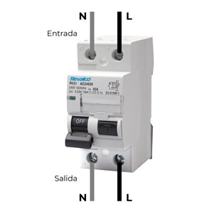Diferencial 2 polos revalco 25a 2