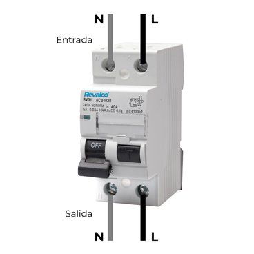 Différentiel 2 pôles revalco 25a