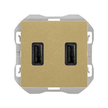 SIMON 270 | Chargeur double USB A + A 3.1A Smartcharge or 20000196-095