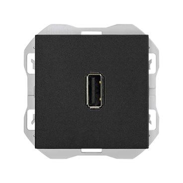 SIMON 270 | USB-Datenanschluss Typ A mattschwarz 20000090-098