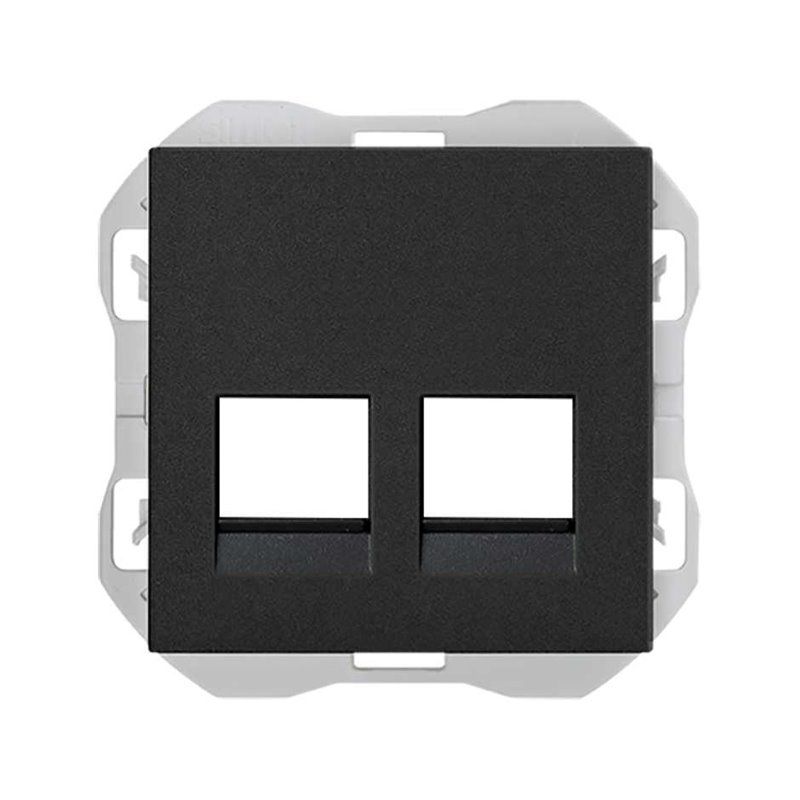 Tapa RJ45 doble sin conector