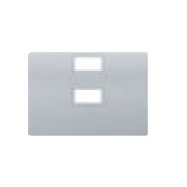 Tapa cargador doble USB serie Coral plata luna