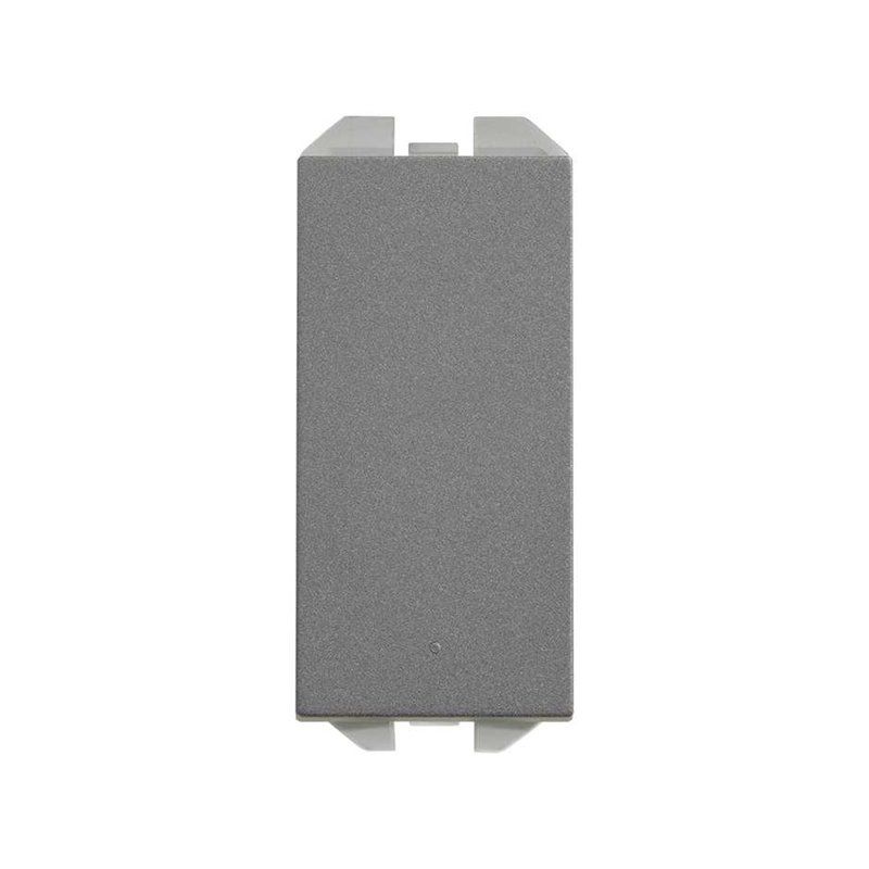 SIMON 270 | Pushbutton N 10A narrow titanium 20001150-096