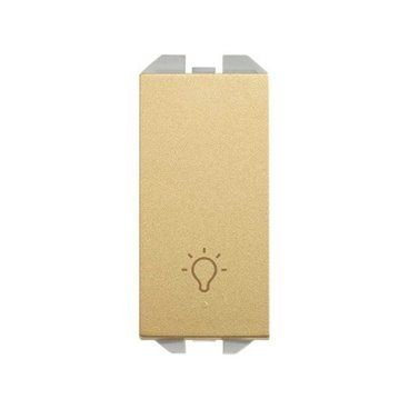 SIMON 270 | Bouton poussoir gravé léger 10A et module étroit or 20001151-095