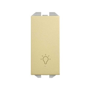 SIMON 270 | 10A pushbutton with light engraving and bronze narrow module 20001151-097